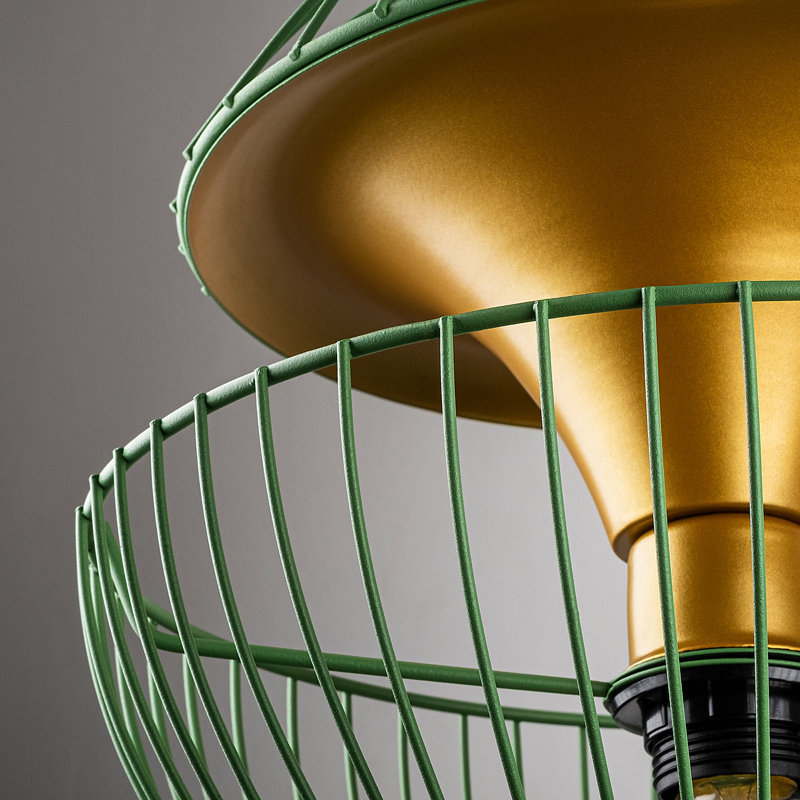 Luminaire suspendu sphère 3 lumières Milagros, Vert