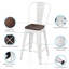 Chaise d'appoint empilable en fer Forontenac-1375807229