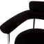 Fauteuils de salle à manger noirs rembourrés (de 2). Pieds en métal pour plus de stabilité. Siège rembourré et confortable. 25,00 po X 23,24 po 32,69 po. Assemblage requis 2 po. Noir. Aspect contemporain avec siège souple. Pieds. 24,85 po-118008123