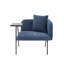 Chaise de loisir rembourrée avec tablette-1909364975