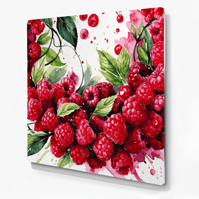 Fruit Raspberry Red Red Metal Wall Art