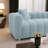 83.46-Inch Modern Velvet 3-Seater Sofa with Channel Design, Deep Seating, High-Density Foam and Wood Frame, Blue-209083250