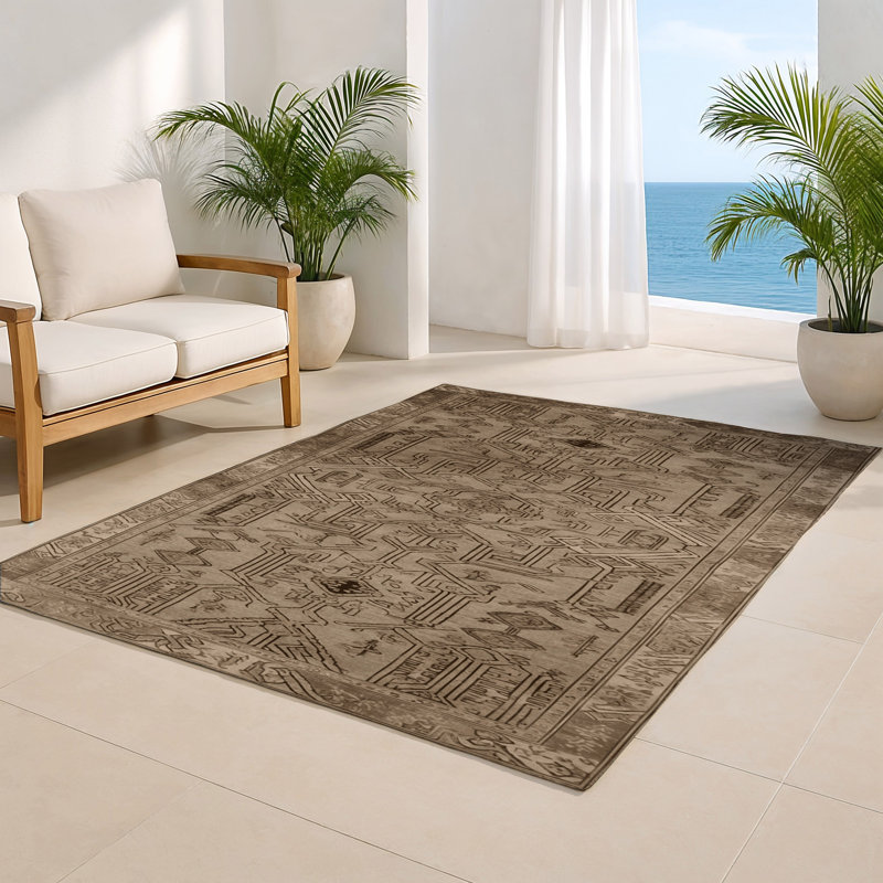 Tapis intérieur et extérieur ArtDeco, Rectangle 5 pi x 7 pi
