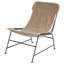 Fauteuil inclinable incliné en toile avec structure en métal