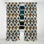 Élégante mosaïque bleu sarcelle et or - Rideau occultant géométrique abstrait - 1 panneau-107535825