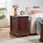 Table d'appoint pour canapé avec porte de grange et tablette de rangement réglable-187336868