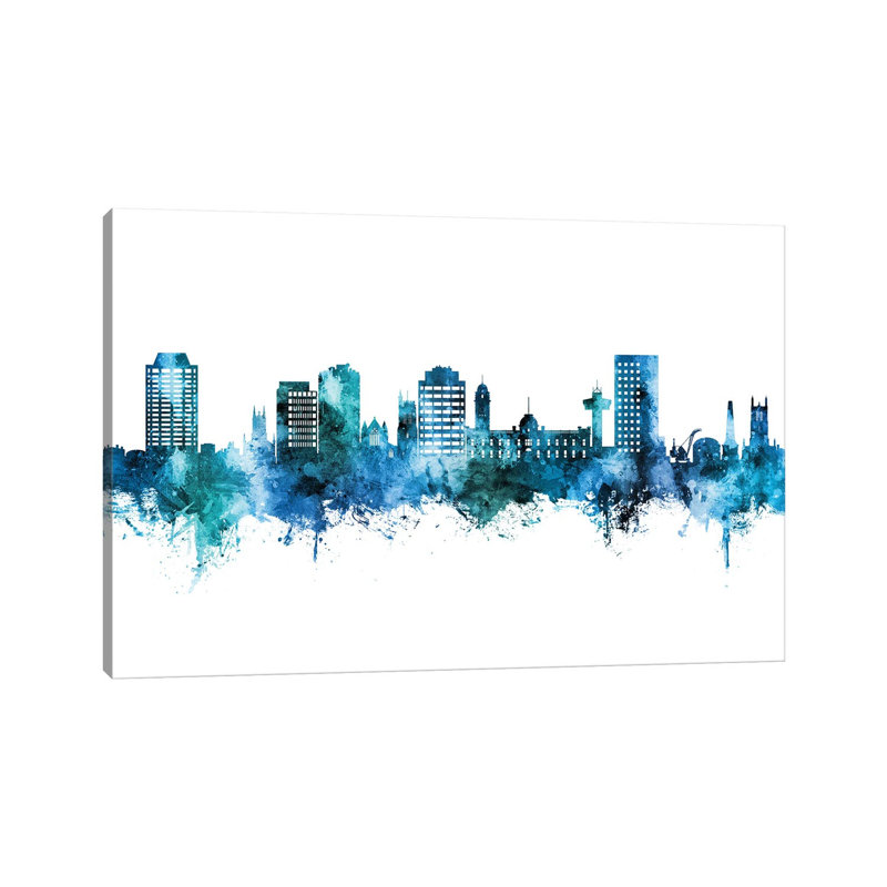 Hobart Australia Skyline by Michael Tompsett - Wrapped Canvas Gallery-Wrapped Canvas Giclée, 20.32 cm H x 30.48 cm W