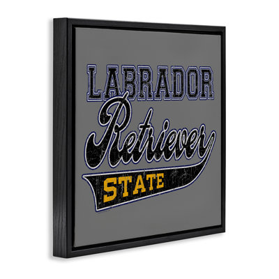 Labrador Retriever State Floater Canvas Wall Art by Spirit Animals/Life Is High