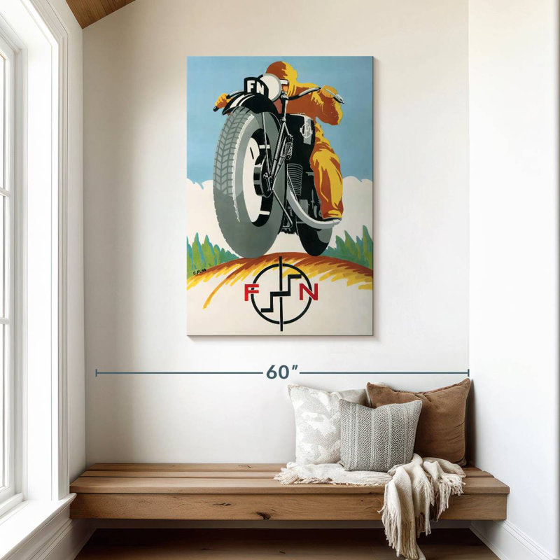 Mehar FN Motorcycle 1934, 45" H x 30" W