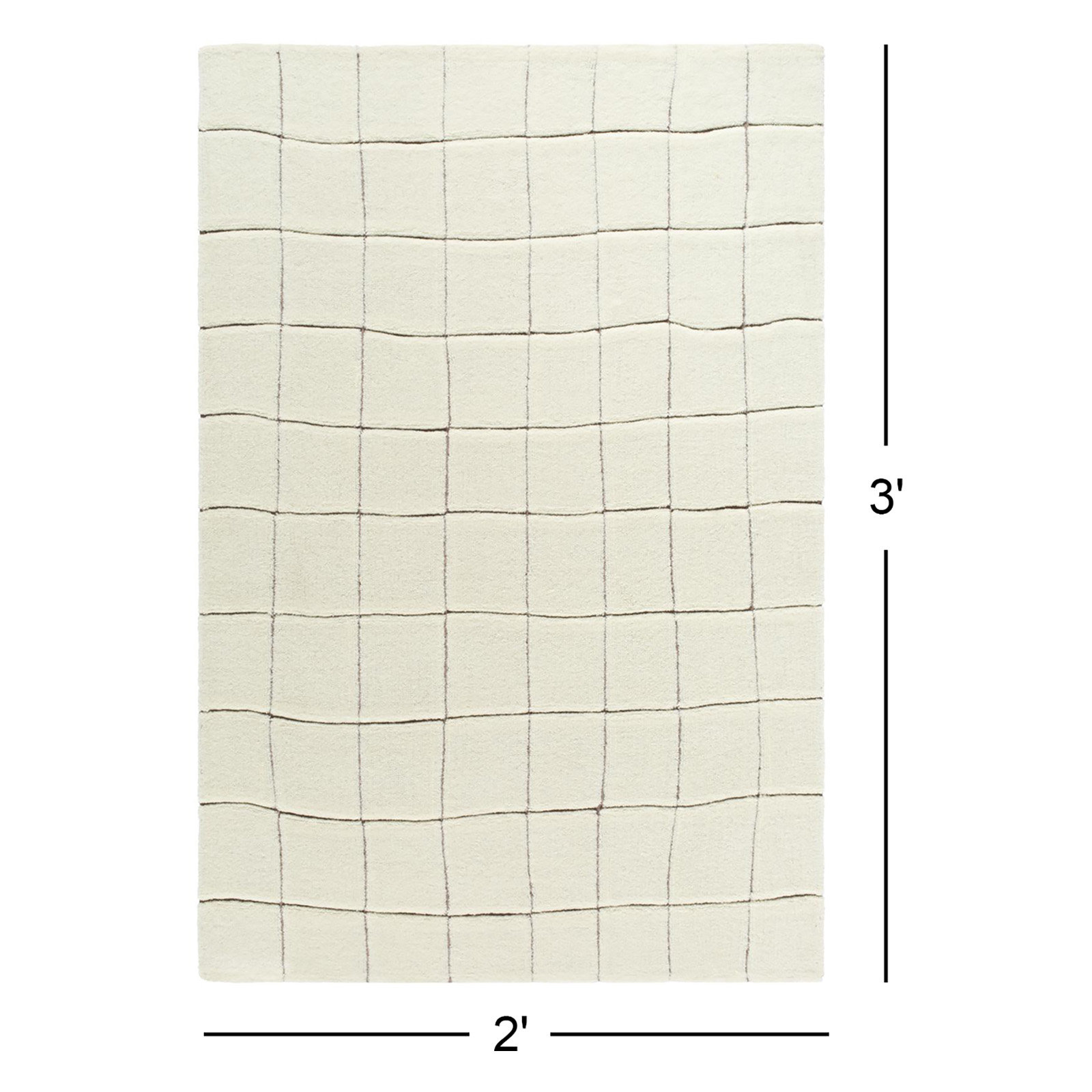 Millside Machine Washable Hand-Tufted Geometric Rug, Rectangle 2' x 3'