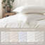 Ensemble de housse de couette 100% coton lavé Solayne avec texture de faux chanvre, couleur unie, fermeture à glissière et attaches de coin-111685167-111685171