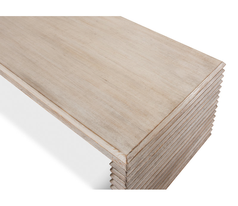 Solid Wood Coffee Table, Stone Gray