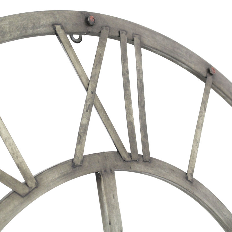 Horloge murale ronde en métal de style industriel Samson