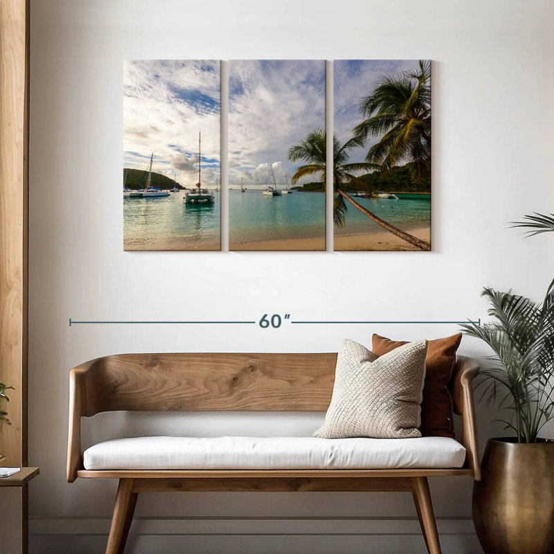 Gillard Mayreau Island Boats, 28" H x 45" W