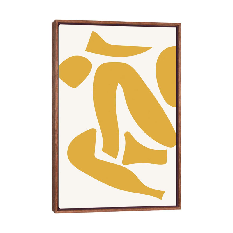 « Déconstruit jaune » par Mambo art studio-impression, Pas de tapis, H 40 po x l 26 po x P 1,5 po