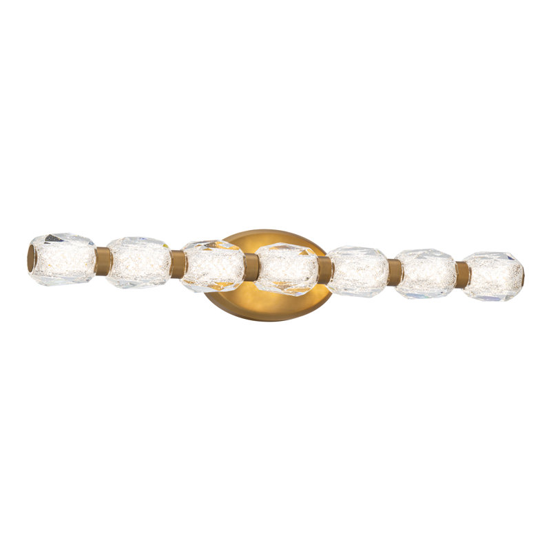 Seduction 7 - Light LED Bath Bar, Aged Brass