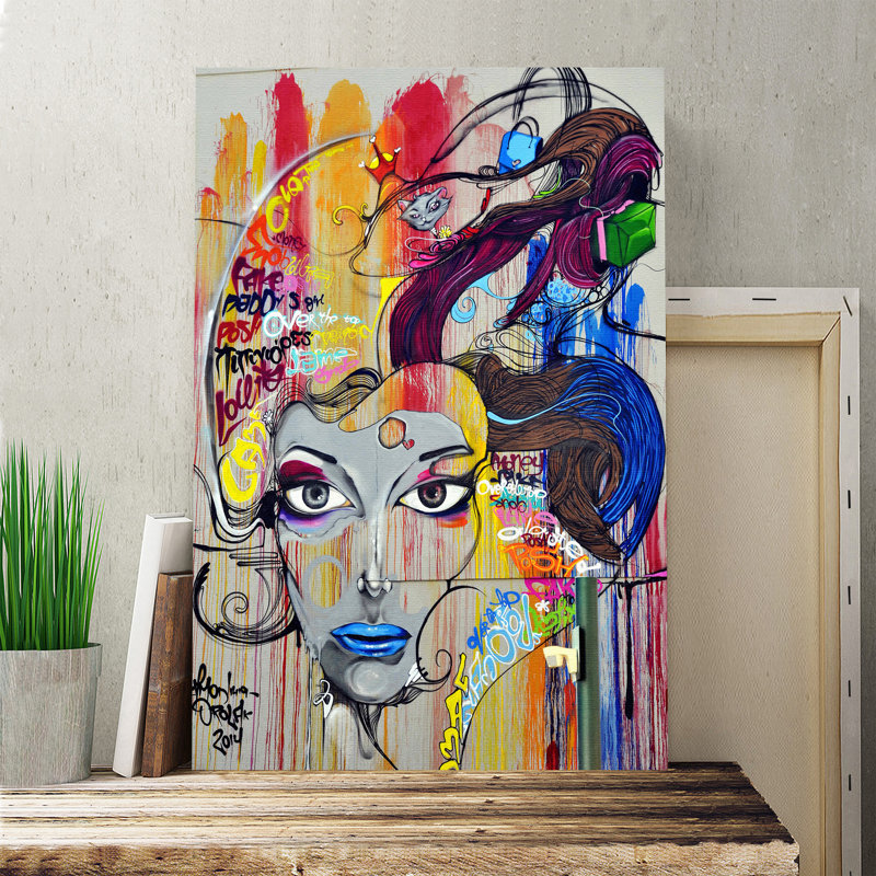 Woman's Face - Wrapped Canvas, 60cm H x 40cm W