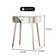 Anchal  Glass Mirrored Side Table with Storage
