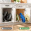 Organisateur de couvercles et de casseroles escamotables pour armoire, support en métal de 21 pouces, argent