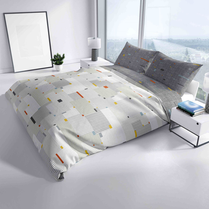 Vlachavas Mako Satin Bed Linen, 155 x 200cm Duvet Cover - 1 Pillowcase