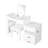 31 Vanity With Flip-Top Mirror, 3 Color Lighting Modes, And Comfortable Stool Upholstery - Add Comfort To Your White Makeup Retractable Storage Unit, Solid Wood A Quality Piece-152673341