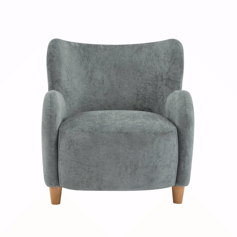 Fauteuil d'appoint incurvé rembourré à oreilles