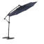 Parasol suspendu solaire de marché pour cour arrière 10 pi - Bleu marine 40 lumières stables facilement inclinables avec évent solaire pour patio-1615495020