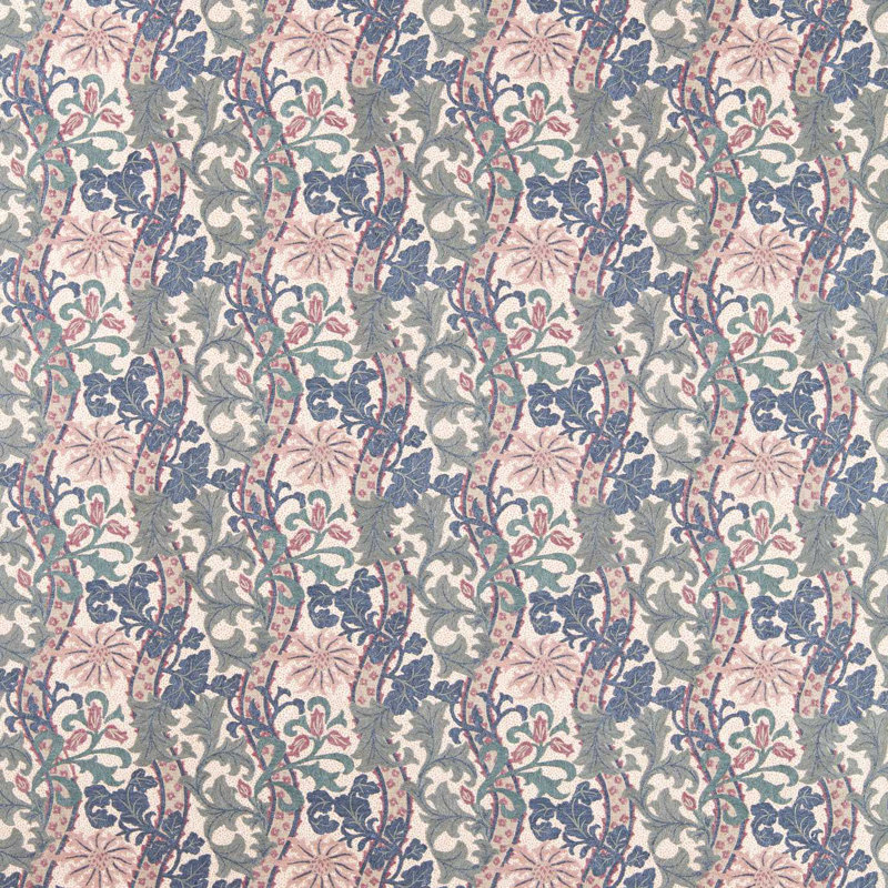 Chamomile Embroidery, Indigo/Plum