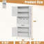 Armoire de cuisine 71 en acier blanc avec grand comptoir et tiroirs 71