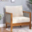 Chaises d'appoint d'extérieur modernes, baignoire en bois d'acacia, teck et beige
