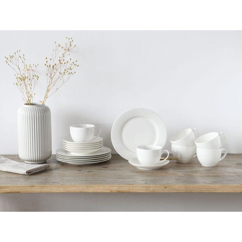 18-Piece Crockery Set Fleur Made Of Porcelain For 6 People