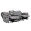 Ensemble de fauteuil inclinable manuel Arisa, similicuir gris, table d'appoint