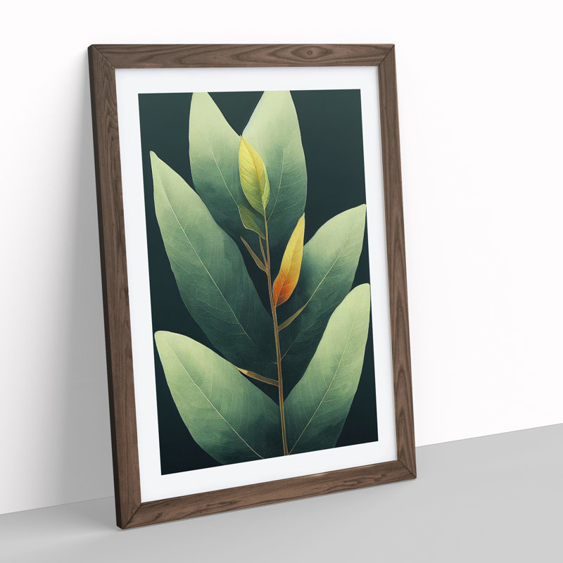 A Wild Leaves - Framed Print, 64cm H x 46cm W, Brown