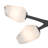 Modern Matte Black Vanity Light with Glass Shade
