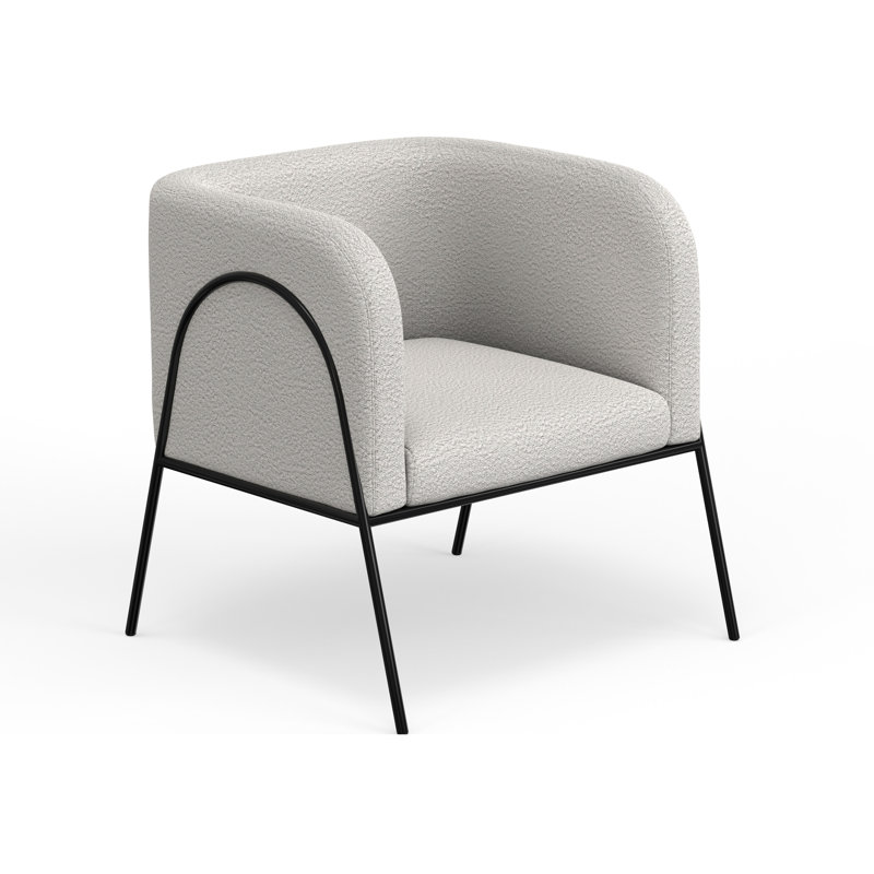 Fauteuil Thurmond, Mélange de polyester blanc