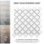 Hudson Tangier Matte White 12-3/8" x 12-3/8" Porcelain Mosaic Tile