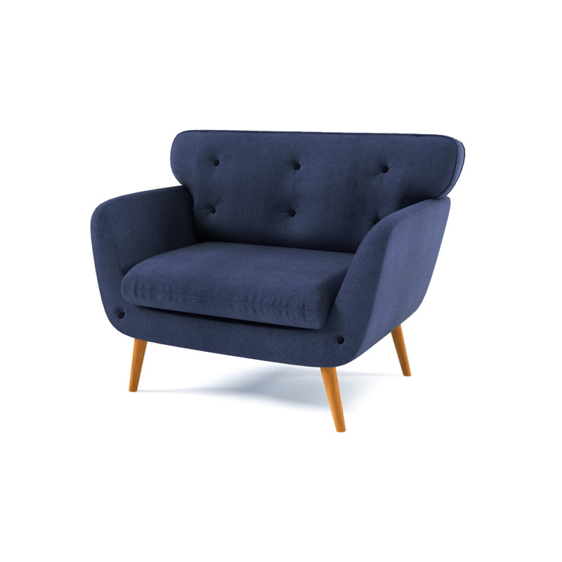 Destini Upholstered Armchair, Navy Blue