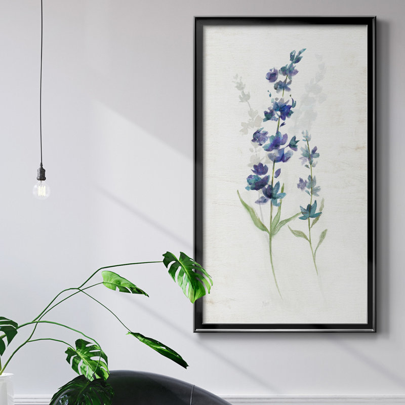 Fresh Cut Lavender I - peinture sur toile encadrée, H 22,5 po x l 42,5 po x P 1,5 po, Cadre noir