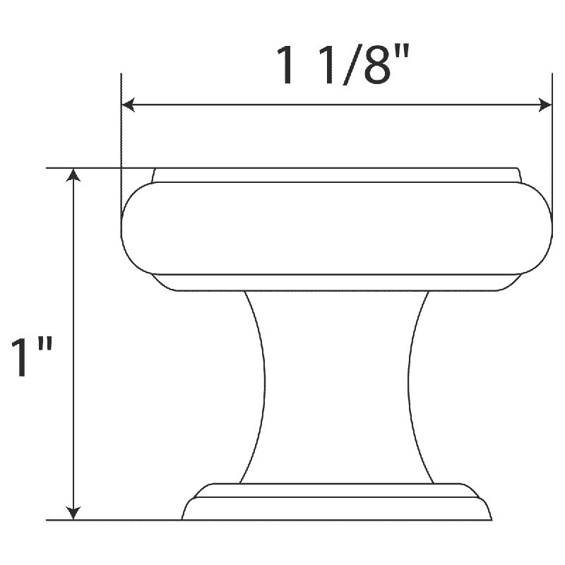1 1/8" Diameter Mushroom Knob