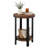 20" Round Solid Pine End Table with Open Shelf