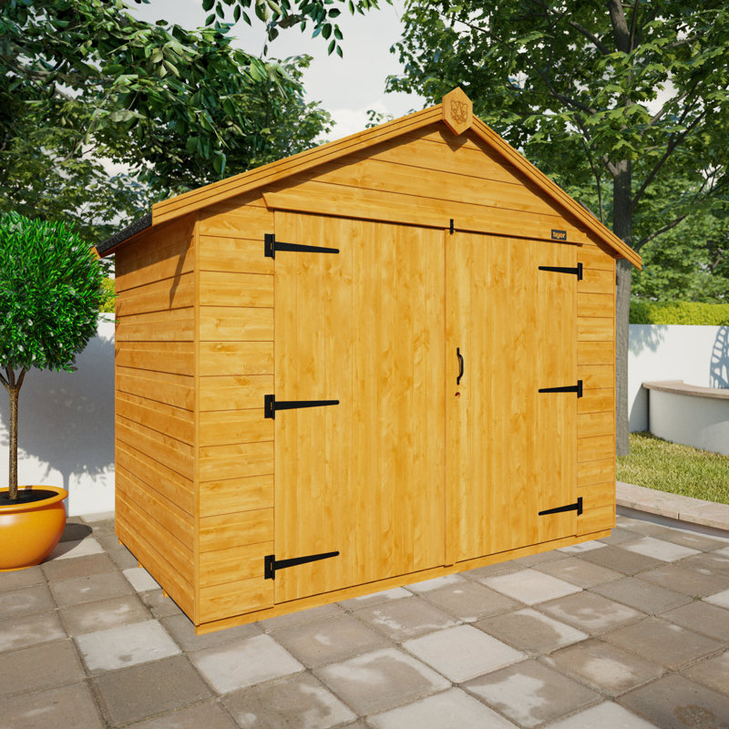 Tiger Solid Wood Tongue & Groove Apex Bike Shed, 7ft. W x 4ft. D