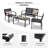 Arantxa 4 - Person Patio Conversation Set-2139278364