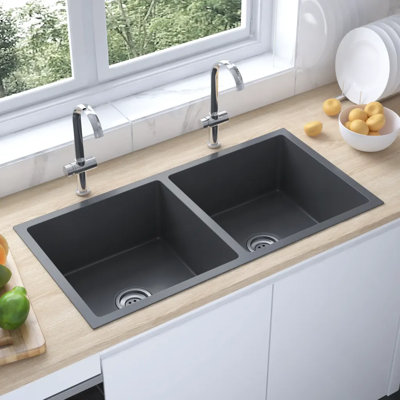 Everalda  Belfry Kitchen 440 mm W Steel Flush Kitchen Sink