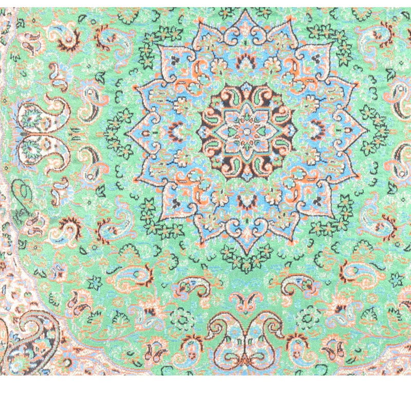 Oriental Square Pillow Cover & Insert, 16" H x 16" W, Spring Green/Apple Oriental