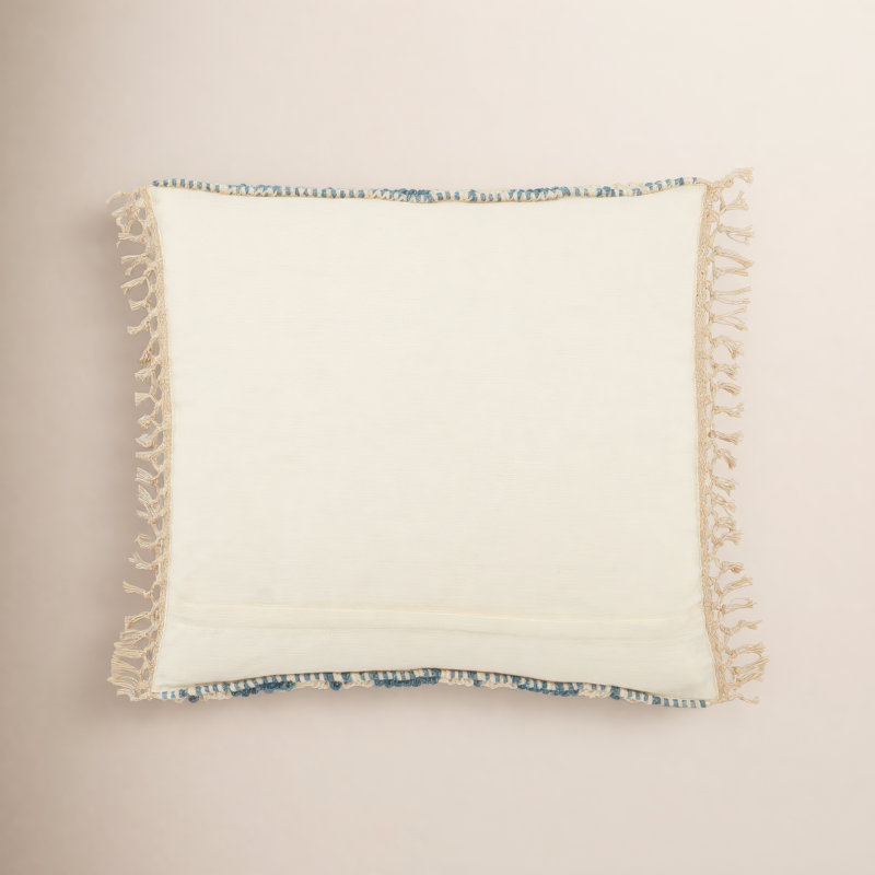 Coussin Oakleaf, Bleu / ivoire, Duvet