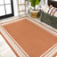 Tapis orange / crème James-367811146