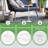 Round Side Table White White Marble Base