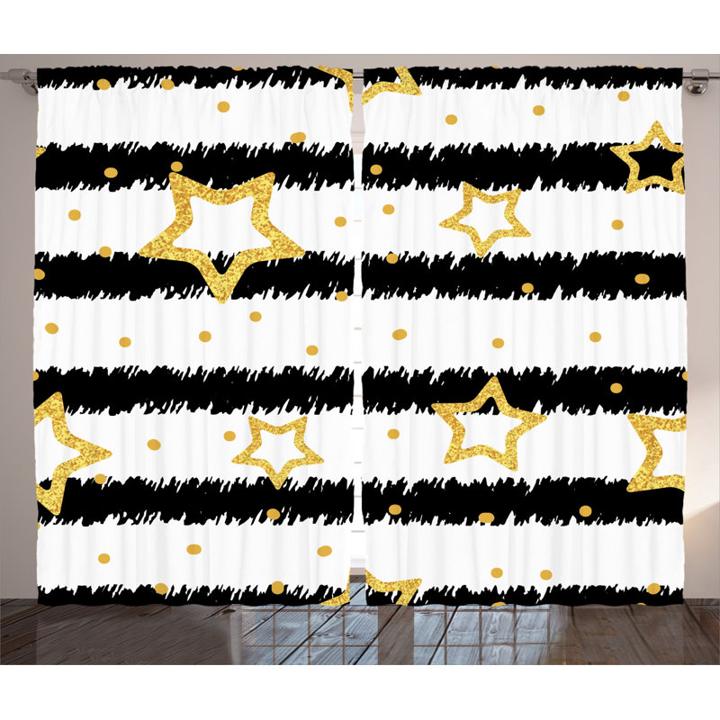 Star Semi-Sheer Rod Pocket Curtain Panels, 54" x 84"