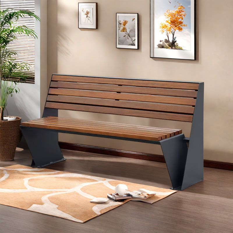 Banc en bois massif moderne et simple