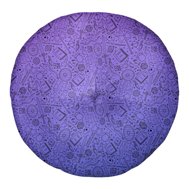 Coussin de sol Katelyn Elizabeth, 26 po x 26 po, Mauve / Bleu / Noir